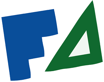 forma geometrica azul e verde